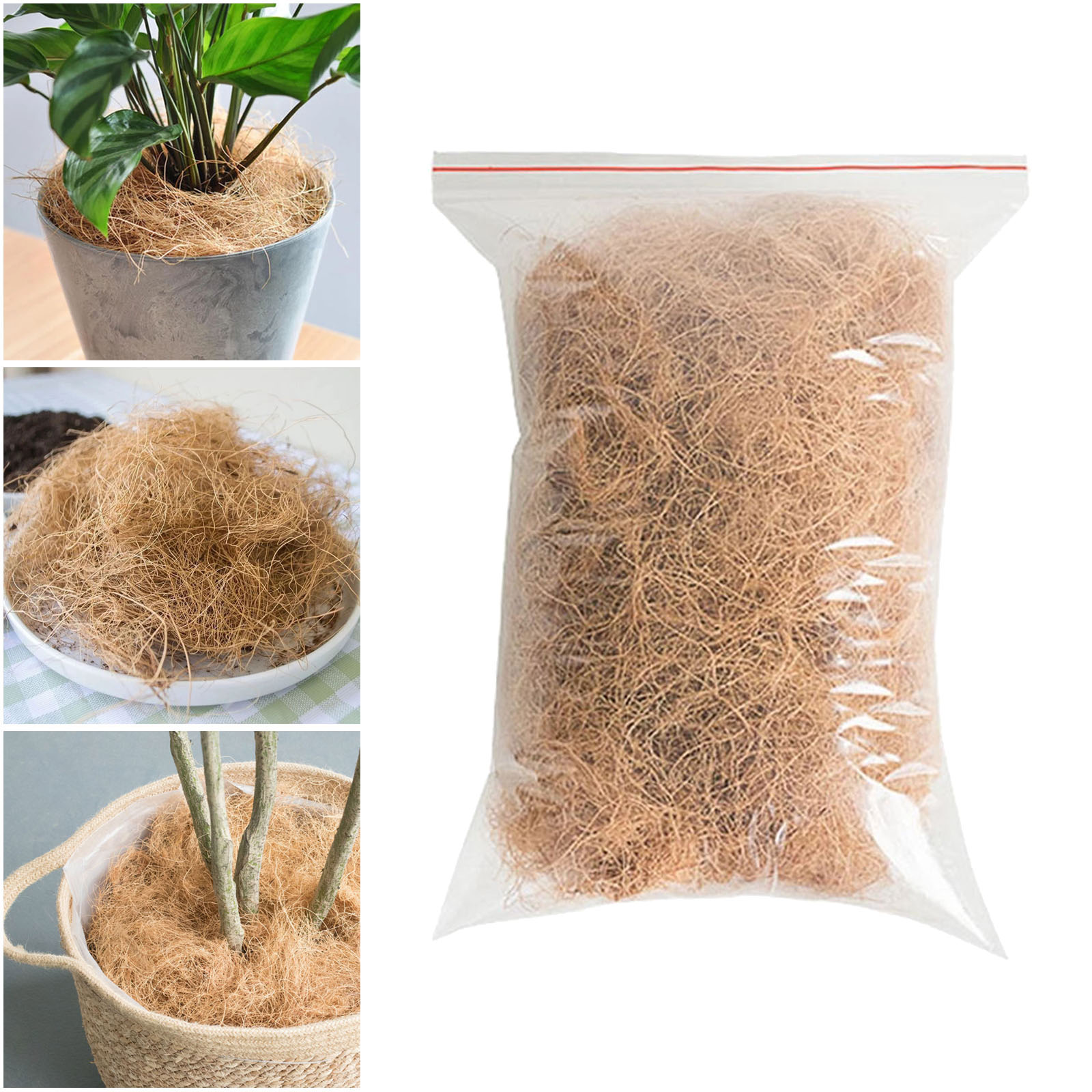 18oz Decorative Coconut Husk Fiber Orchids Dried Pet Bedding Bird Nest Wire Baskets Protect Plants House Plant