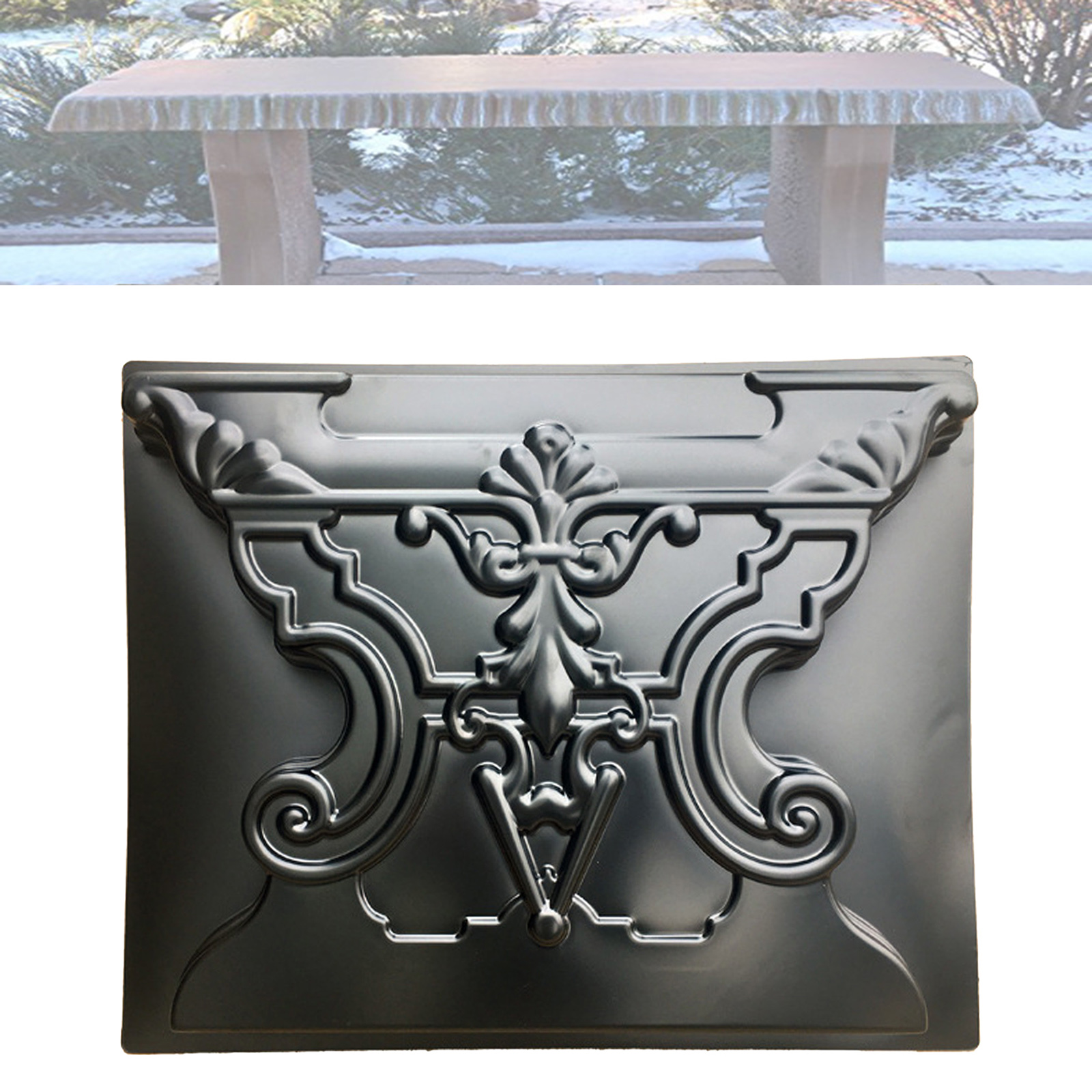 Garden Bench Leg Mold Path Maker Mold Plastic Outdoor Driveway Ornaments