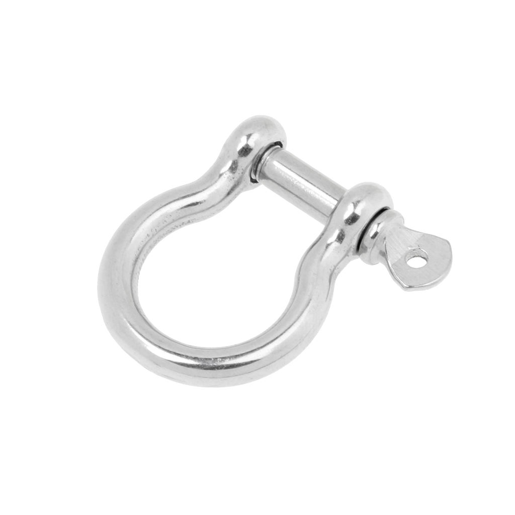 Marine Chain Rigging Bow Type Anchor Shackle with Captive Pin for Boat Sailing 304 Stainless Steel