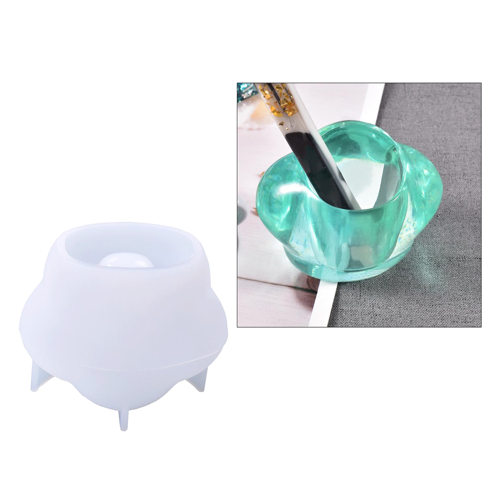 3D Pencil Holder Mold Pen Stand Handmade Mould DIY Craft Decor Kids Adult