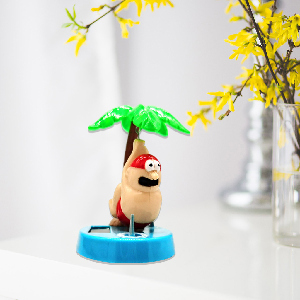 Solar Powered Dancing Animal Swinging Car Animated Shark Dancer Toy Car Decors