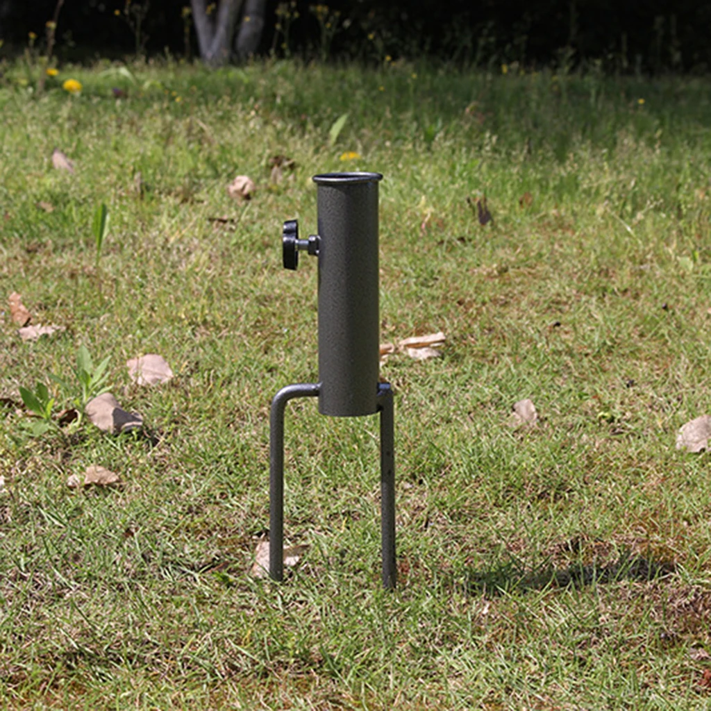 Metal Summer Umbrella Base Insert Holder Ground Spike Garden Patio Parasol Stand Anchor