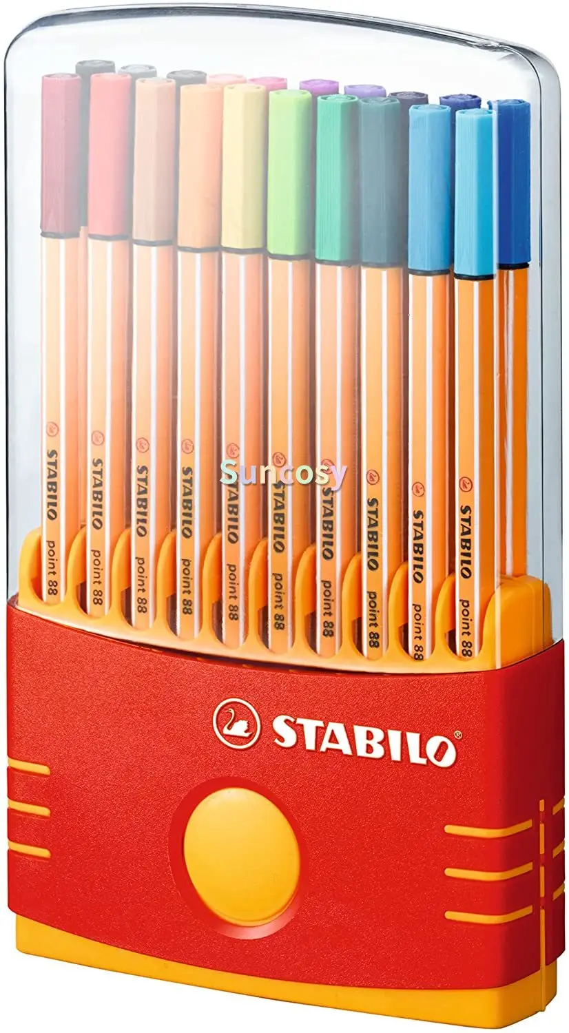 Origineel partij Reusachtig Stabilo Point 88 Fineliner Pens, 0.4 Mm 20 Color Plastic Case Set, Create  Intricate Details,Drawing Set for Artist Students|Crayons| - AliExpress