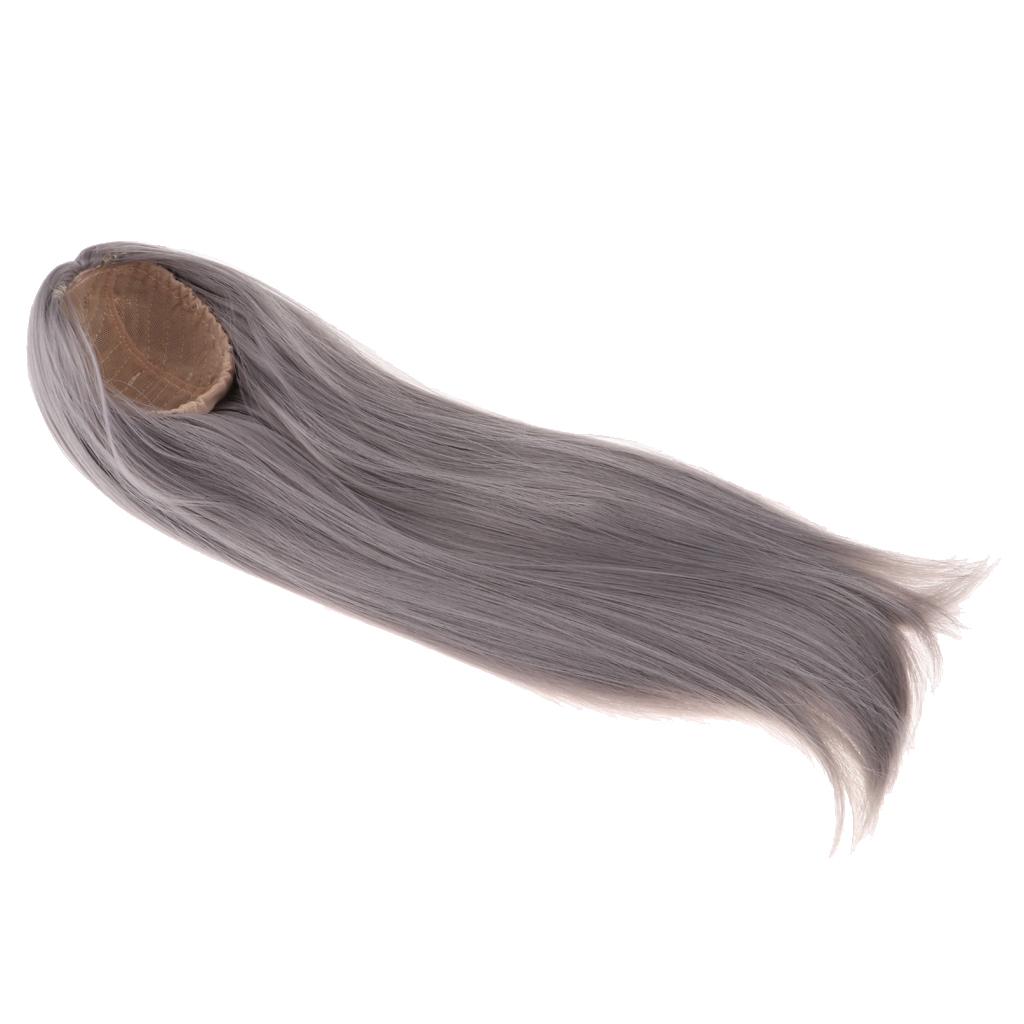 9 10 inch 1/3 BJD doll wig long straight hair for SD Uncle Doll Gray