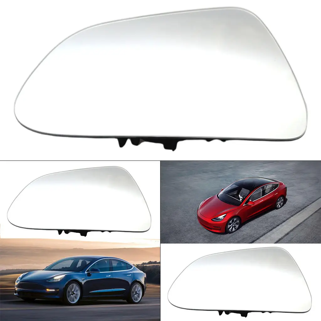 Side Wing Mirror Glass Convex Heated Easy to Install for Tesla Model 3