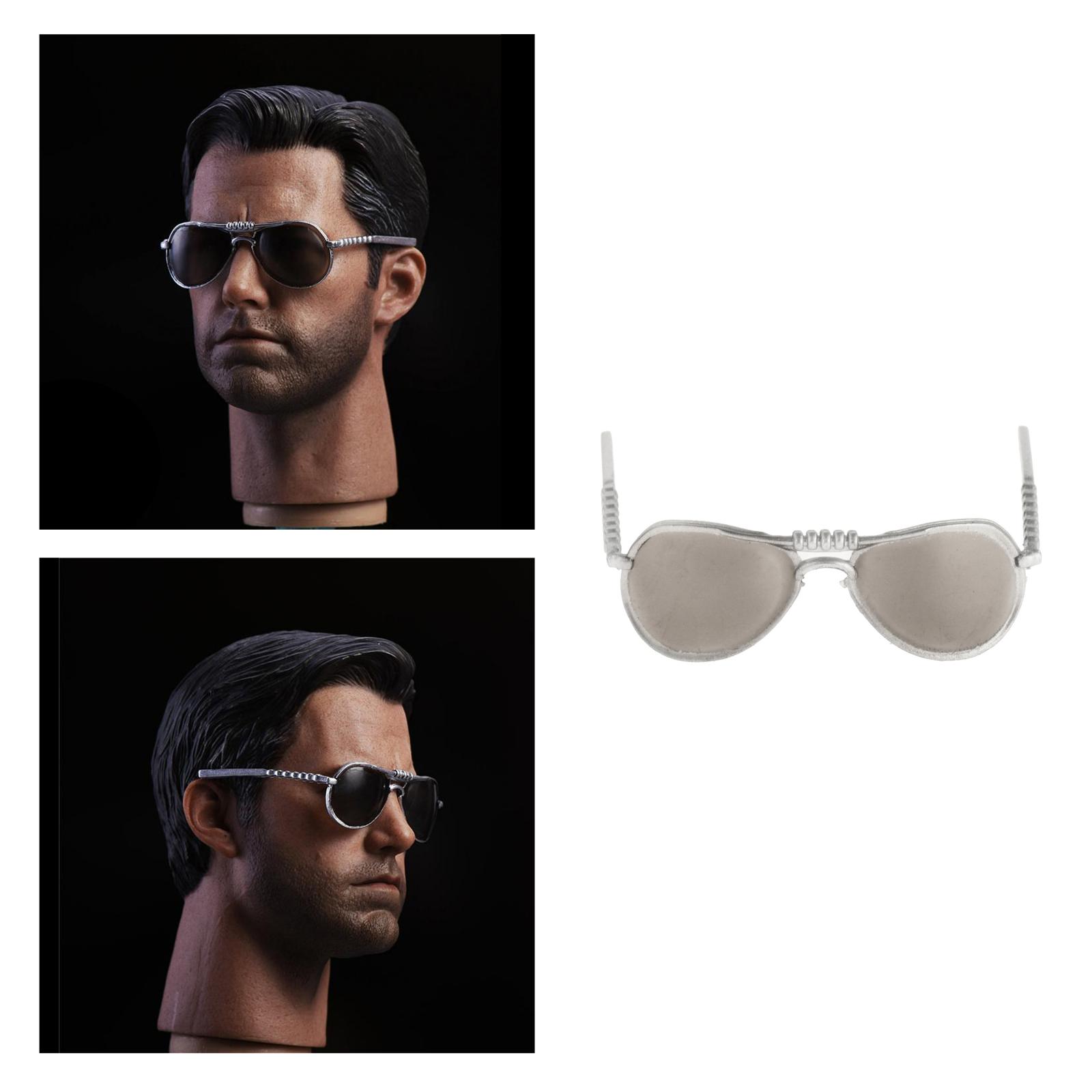 1:6 Scale Round Sunglasses Alloy Frame for 12'' Action Figure Male & Female