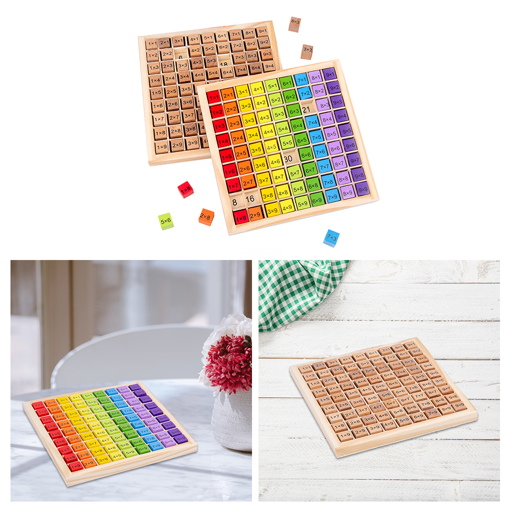 A Multiplication Square Times Table Math Educational Toys Blocks Board Gift