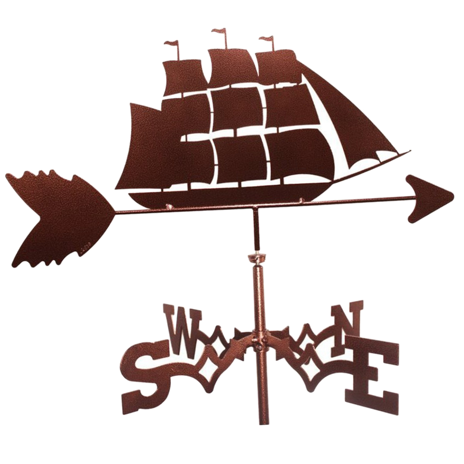 Sailboat Stainless Steel Weather Vane, Farm Retro Durable Scene Garden Weather
