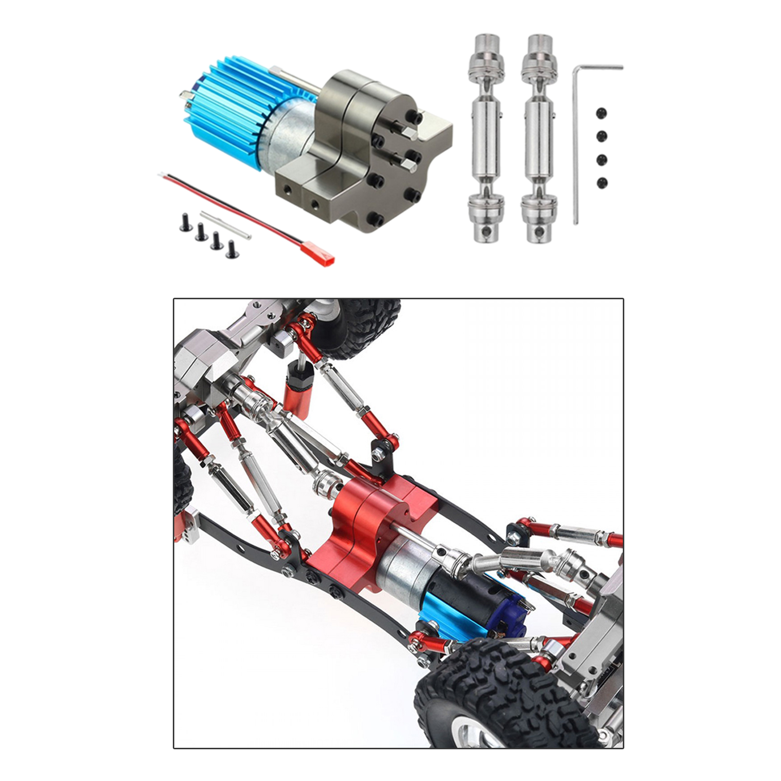 Transmission Wave Box 370 Brush Motor Accessories for WPL C14 B24 Q60 Truck