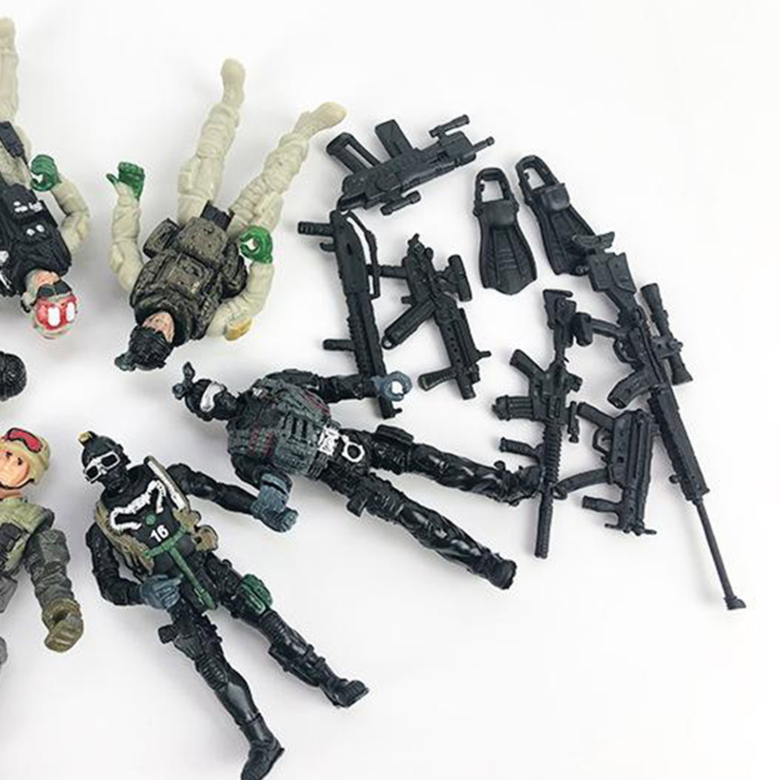 American Army Soldiers Movable Joint w/ Gun Model Figure Gifts Collectible