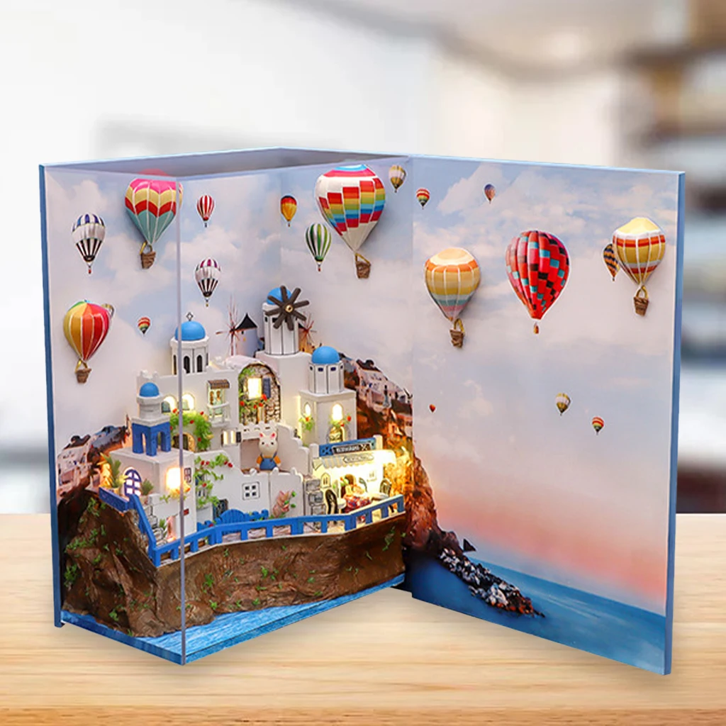 DIY Wooden Dollhouse Kit Creative Landscape Scenery Dollhouse Creative Room