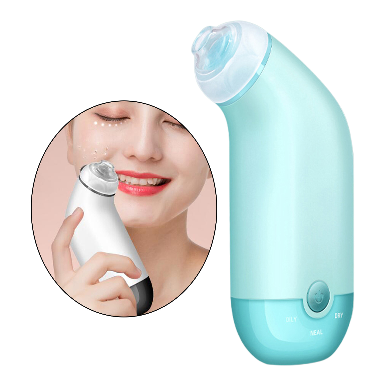 Blackhead Remover Suction Vacuum Acne Whitehead Cleaner Cordless USB Rechargeable Pimple Sucker Beauty Device with 3 Probes