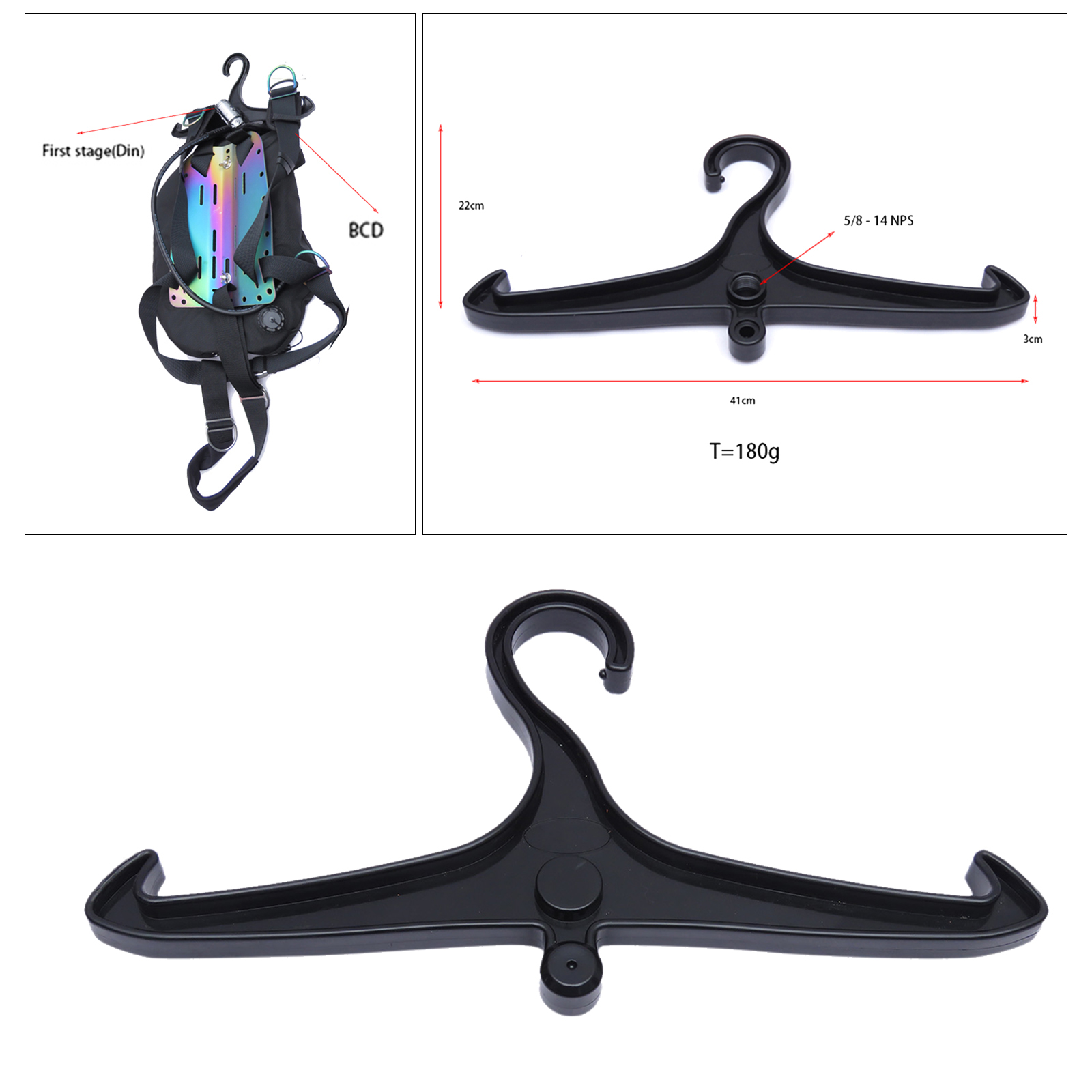 Multi-Purpose BCD Scuba Gear Diving Hanger Snorkeling Suit Hanging Bracket