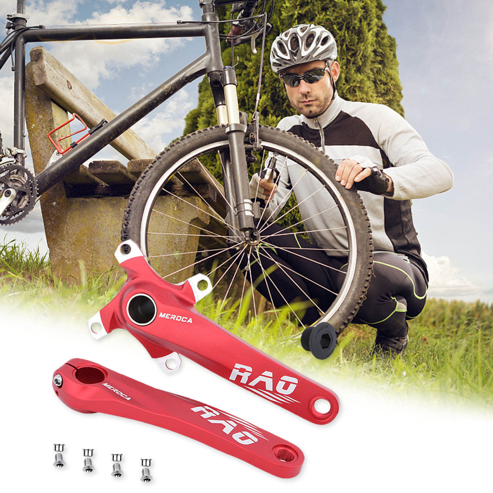 104BCD 170mm Cranks 32/34/36/38T Sprocket with Bottom Bracket Mountain Bicycle Crankset