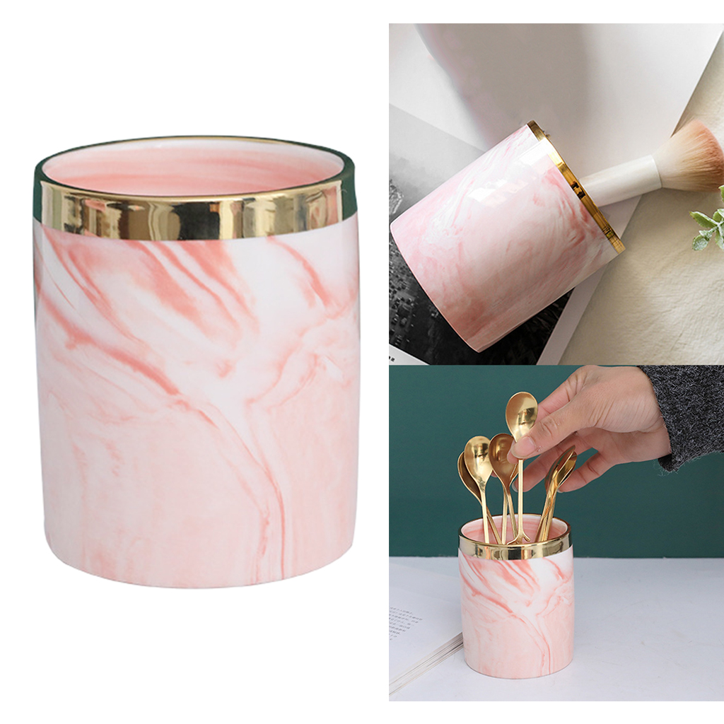 Pencil Cup Desktop Container Storage Cosmetic Makeup Brush Holder Flower Pot Cosmetic Brush Holder Lipstick Container