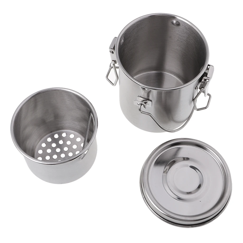 Stainless Steel Painting Brush Washing Bucket Wash Pen Barrel Cup Wash Brush Pot Oil Paint Brush Washer Art Supplies