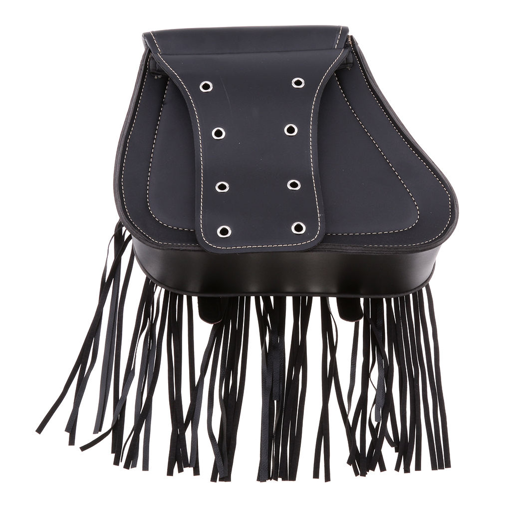 Studded Leather Motorcycle Tassels SaddleBags Panniers Luggage