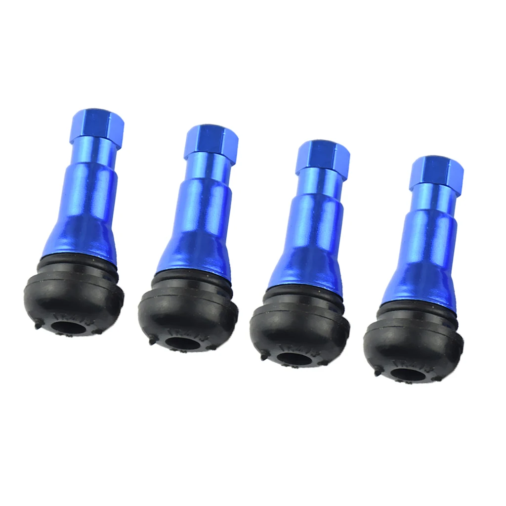 dolity 4 Pieces TR413 46mm Wheel Rim Tire Valve Stem Car Truck Vehicle Blue