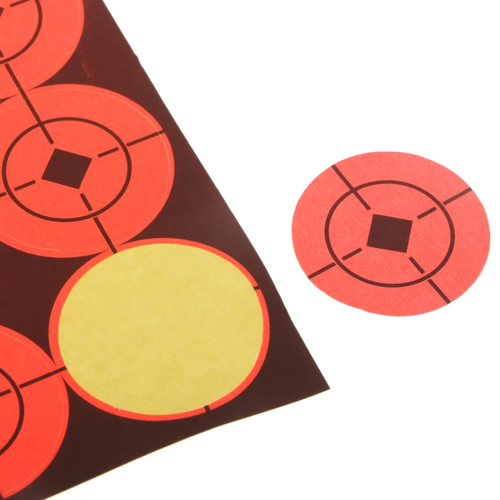360Pcs Paper Self adhesive Shooting Target Florescent Orange Target Stickers For Long Short Distance Shooting