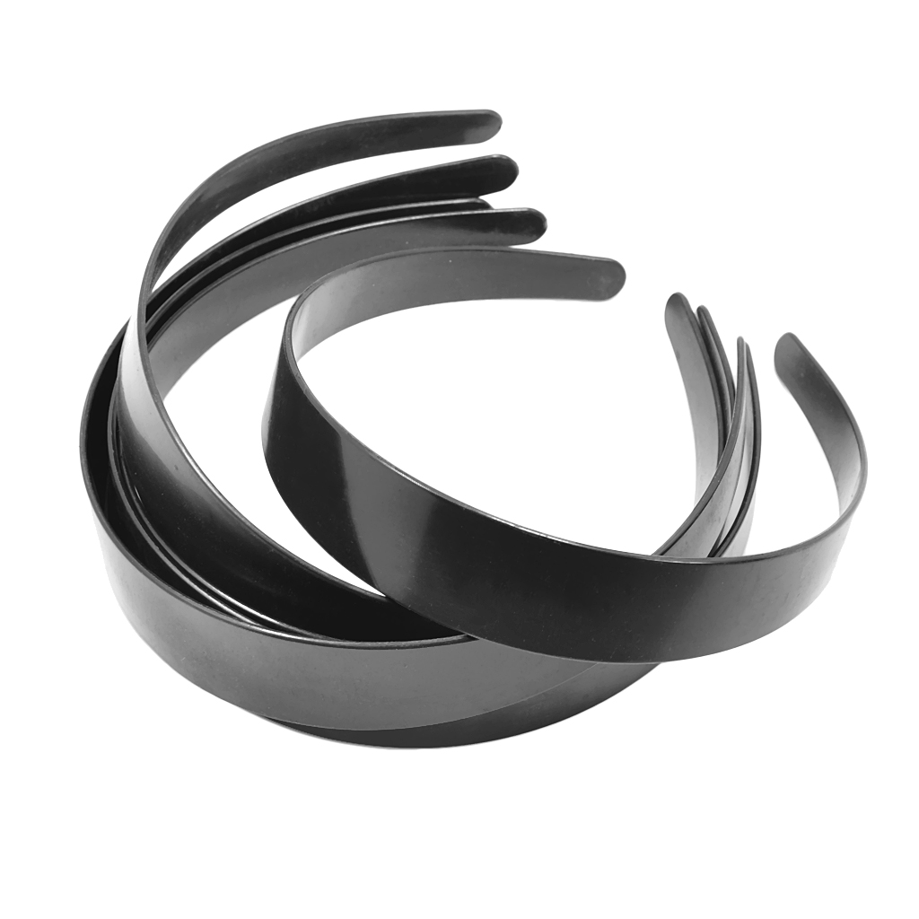 5x DIY Hair Hoops Band Plain Plastic Headband Craft Accessory Findings 3cm Black