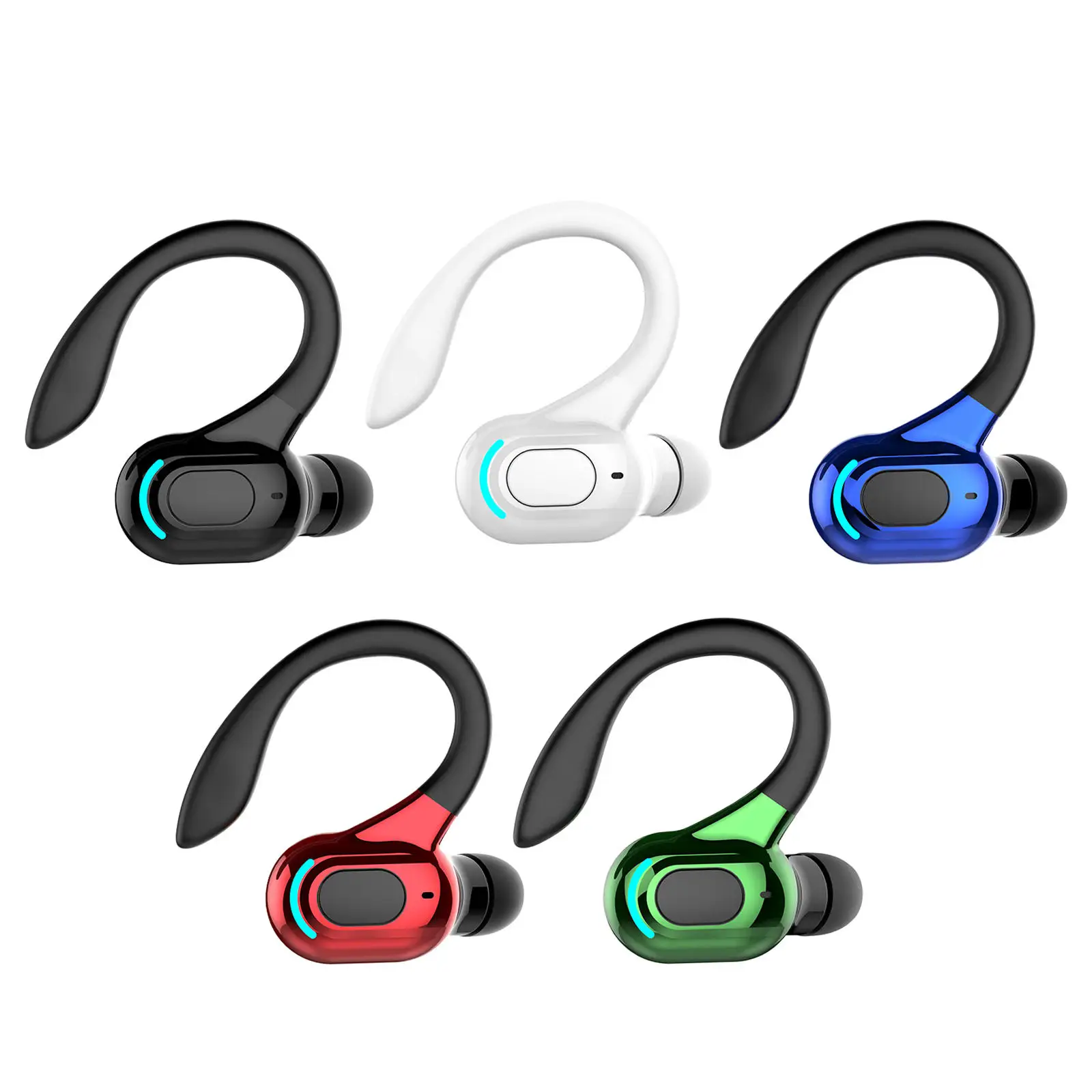 Headphone Ear Hook Bluetooth 5.2 Call Functions Noise Cancellation Stereo with Mic Wireless Earphone for Running Driving Sport