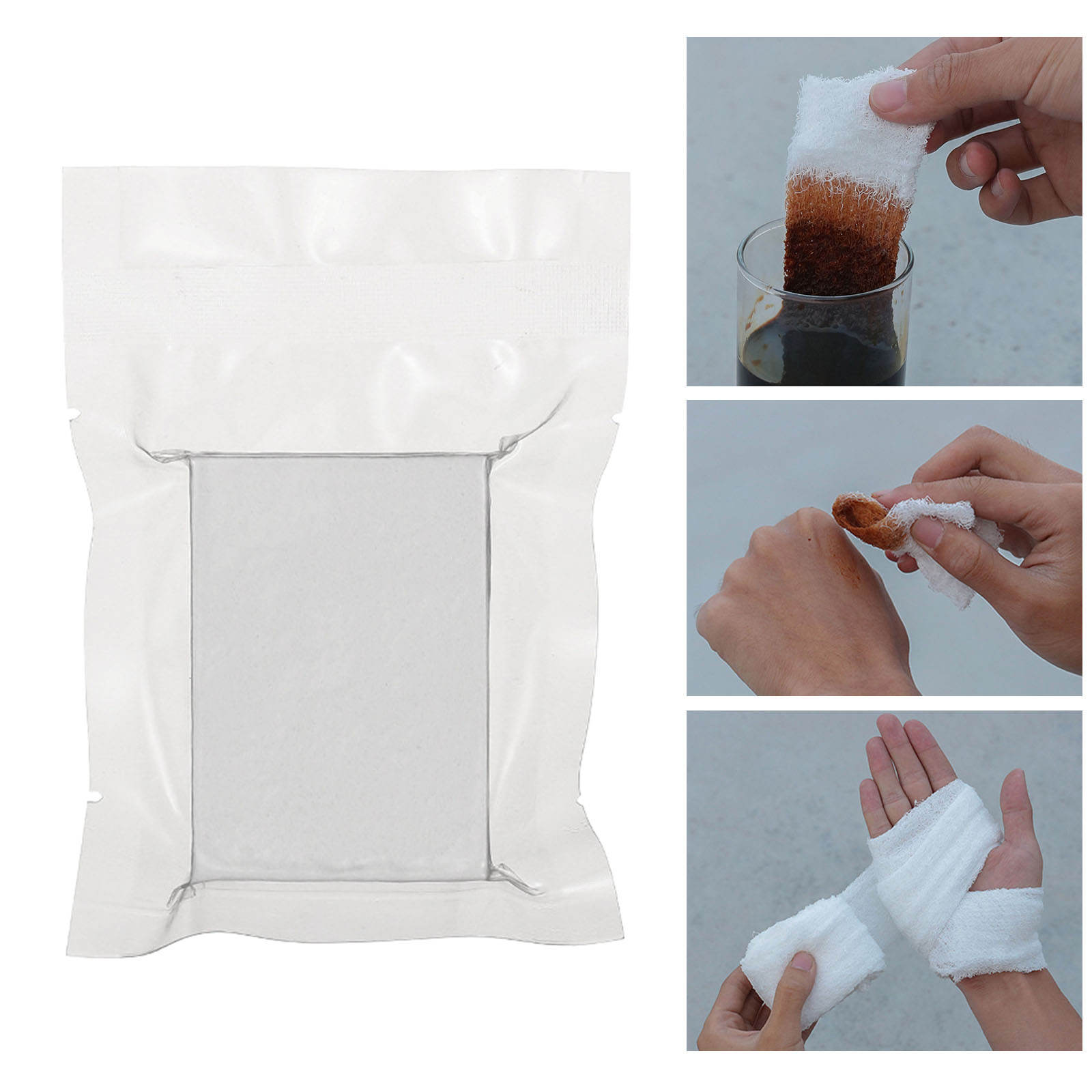 Compressed Gauze Cotton Winding Tape Dressing Compression Bandage for Home First Aid Kit