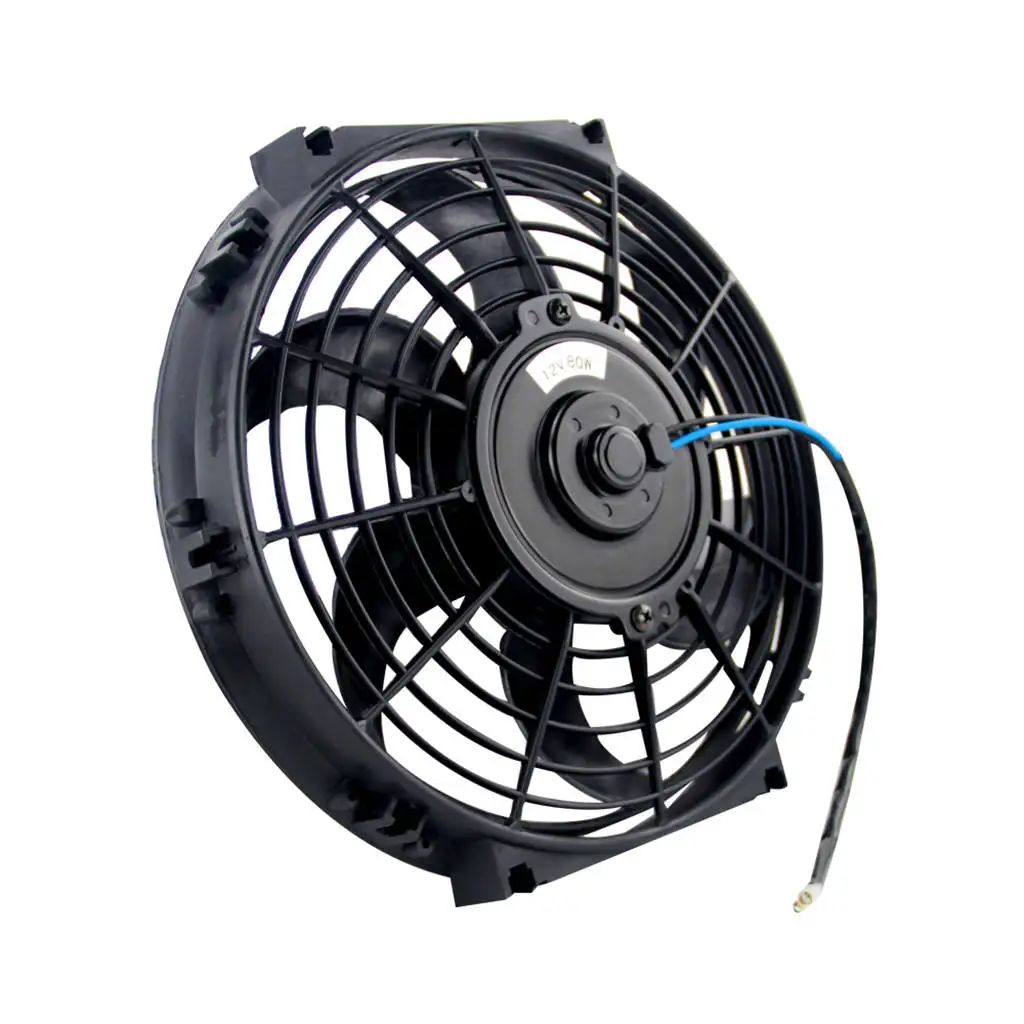 10Inch 1750CFM Slim Line Universal Electric 12v Radiator Cooling Fan Black