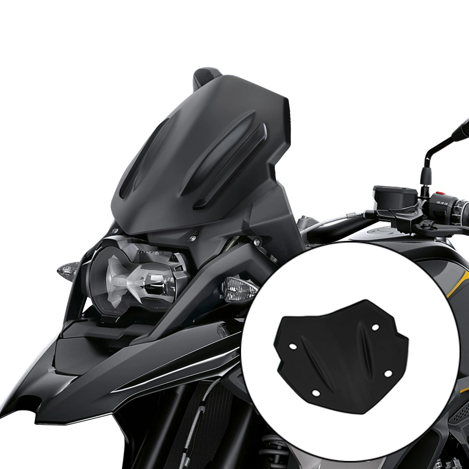 Windshield Durable Parts Decoration Fits for  R1250GS 2018-2020 Black