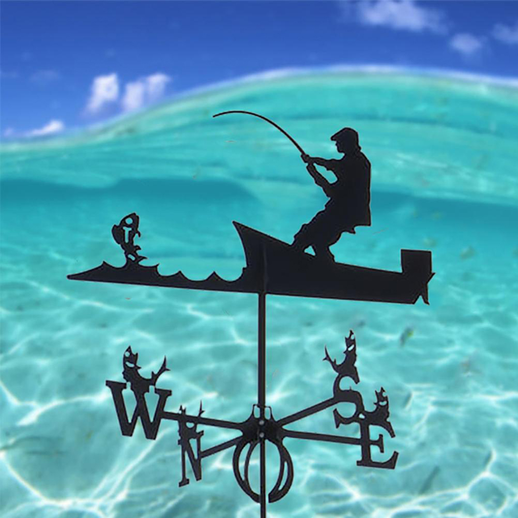 20Inch Weathervane with Animal Ornament Garden Stake Weather Vane Professional Measuring Tool Garden Yard Easy to Assemble