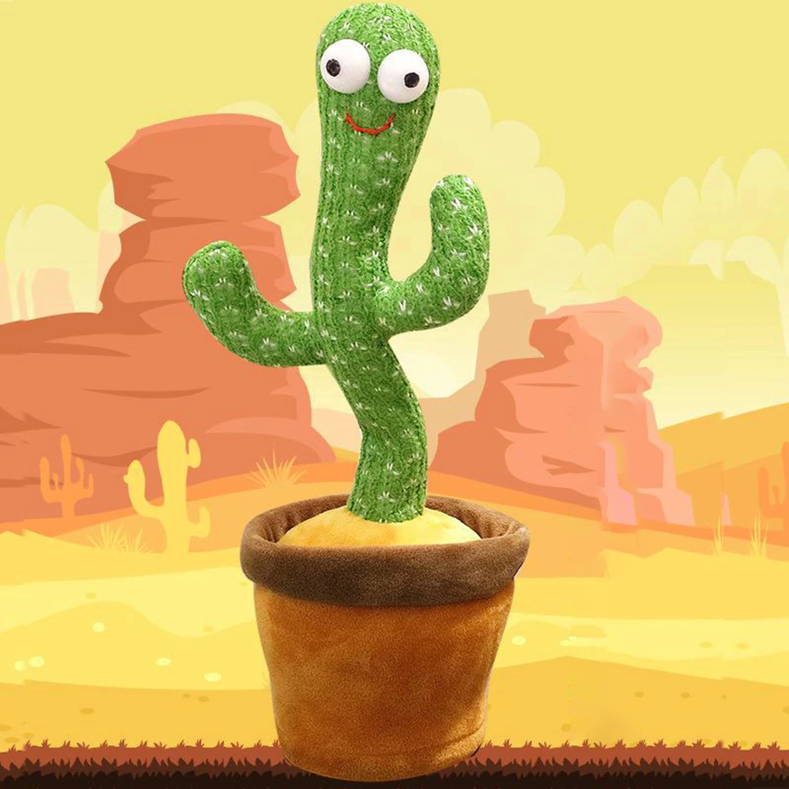 Dancing Cactus Toy with 120 Vietnamese Songs Kids Decoration Art Charging Dancing Toy Decor Recording Parrot Kids Gift