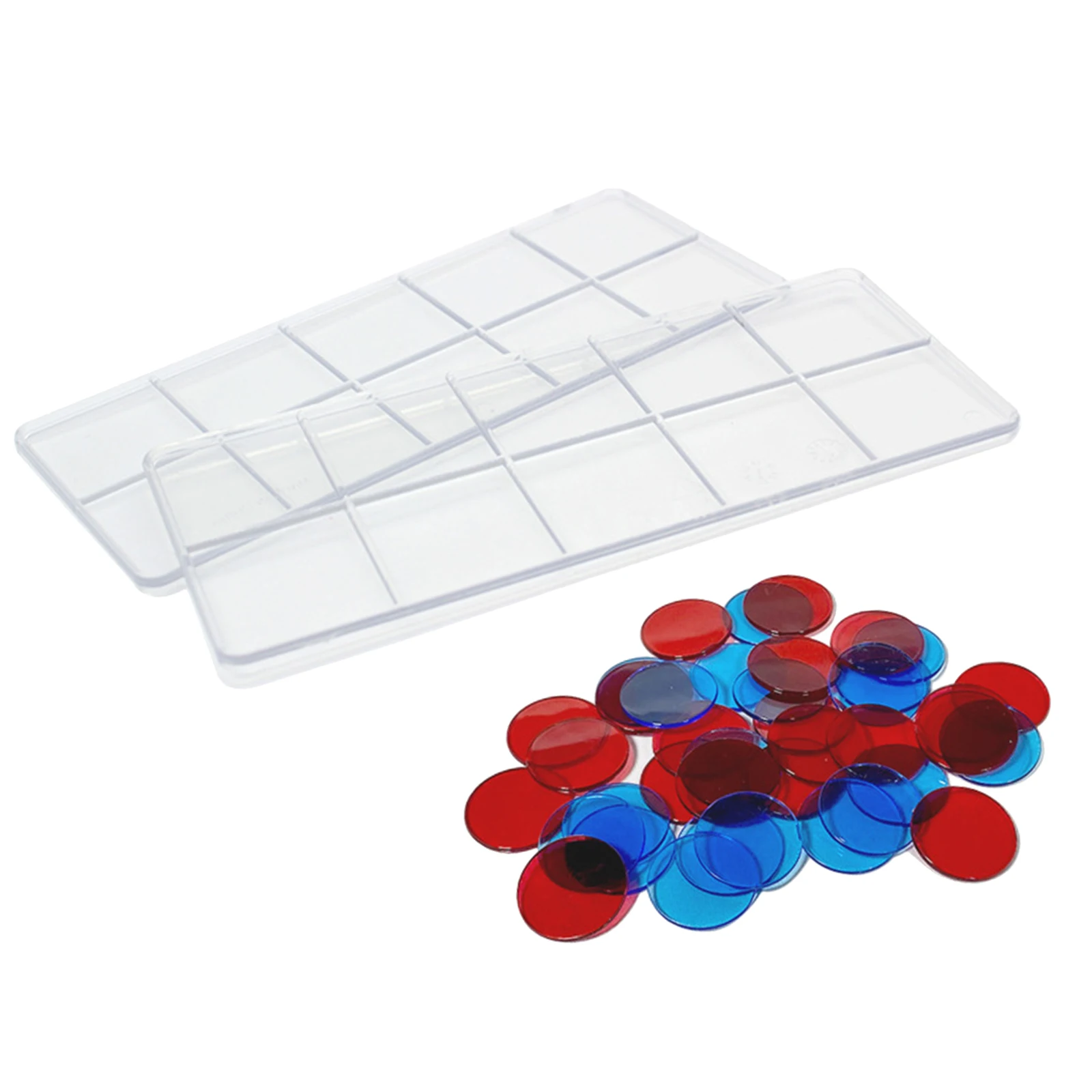 Ten Frames Set Learning Manipulative for Early Math 2 Frames with 40 Disks Teach Number Concepts, Addition and Subtraction