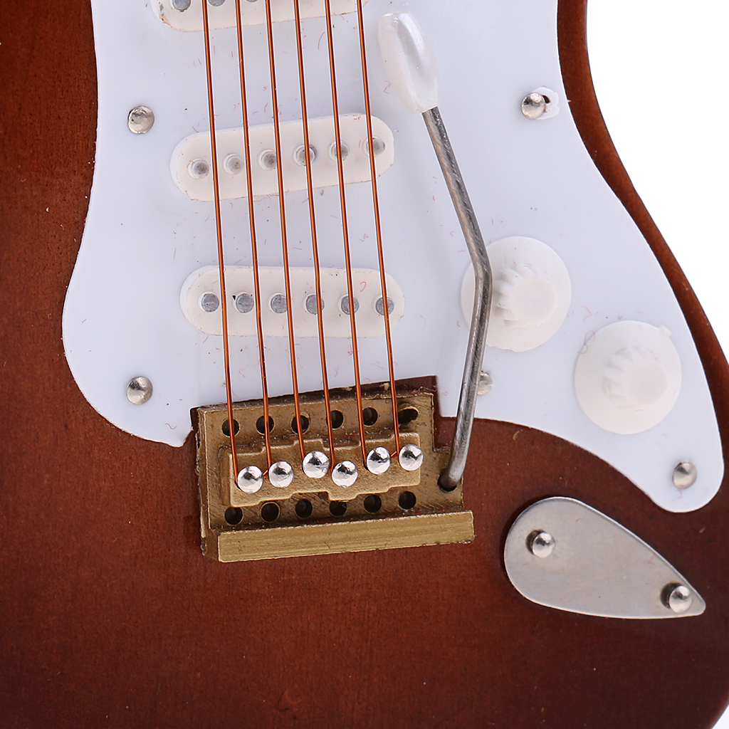 MagiDeal 1/6 Scale Wood Electric Guitar Model for 12 Inch Action Figure Accessory Kids Toys