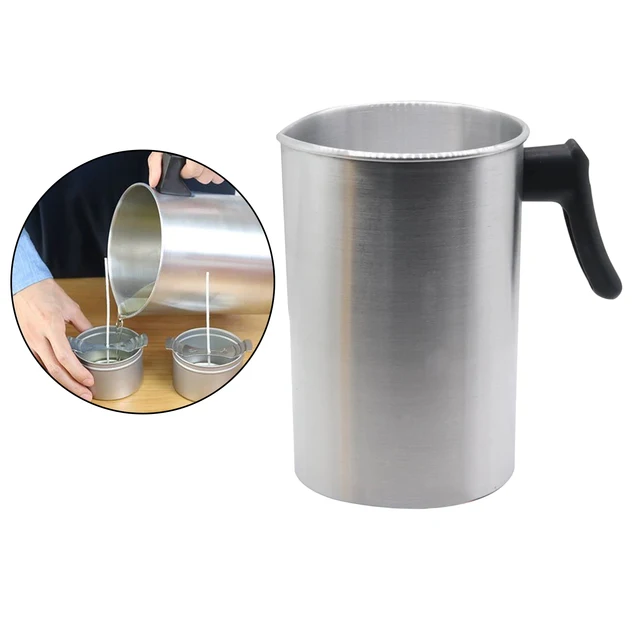Stainless Steel Pouring Pot Candle Making Melting Jug Pitcher DIY Soap Tool