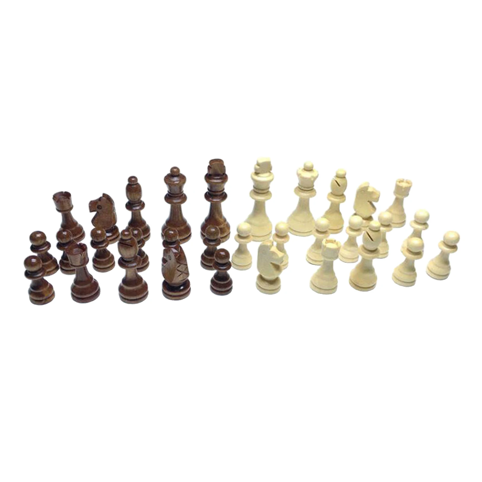 Wooden Chess Pieces Replacement Chess Figures without Board Chess Game Entertainment for Kids Chess Lovers Adults
