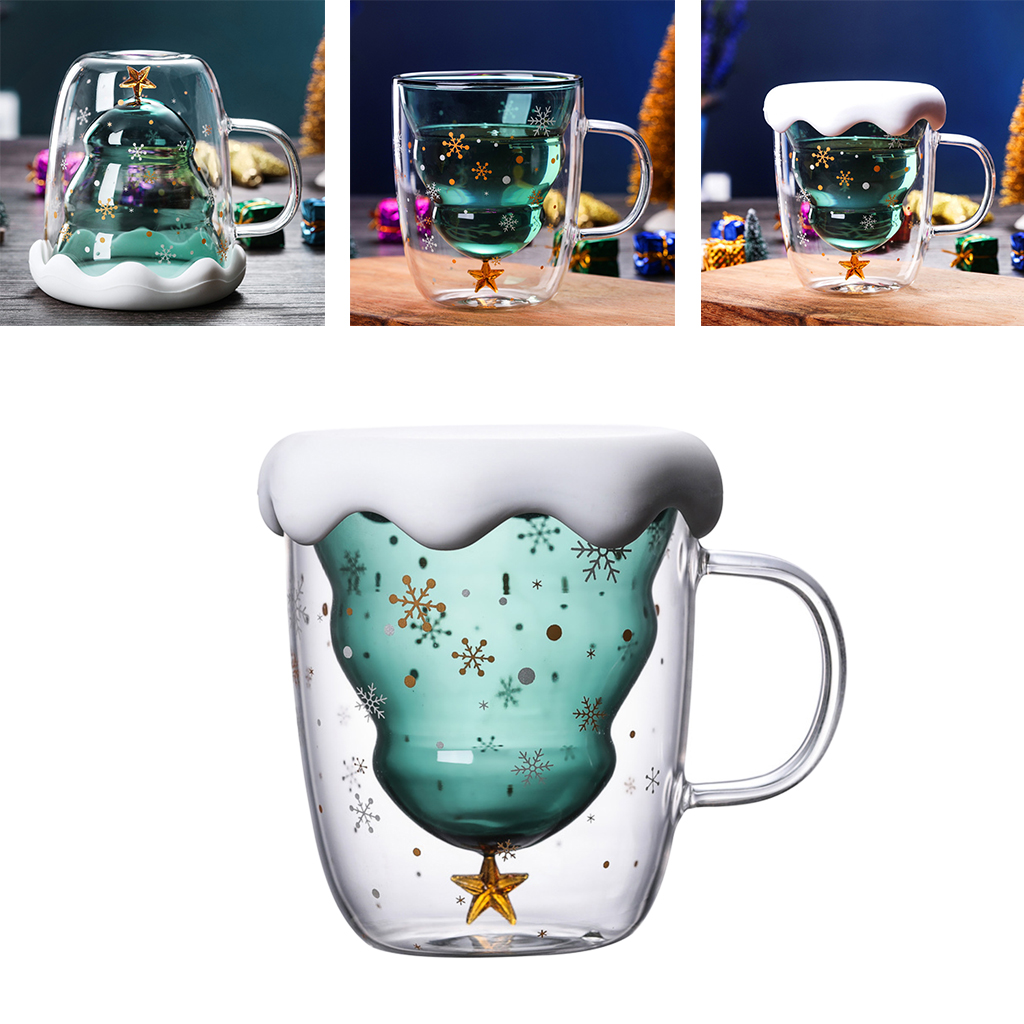Double Wall Drinking Glasses Coffee and Tea Glass Mug Creative Espresso Milk Coffee Juice Water Crystal Cups for Office Home
