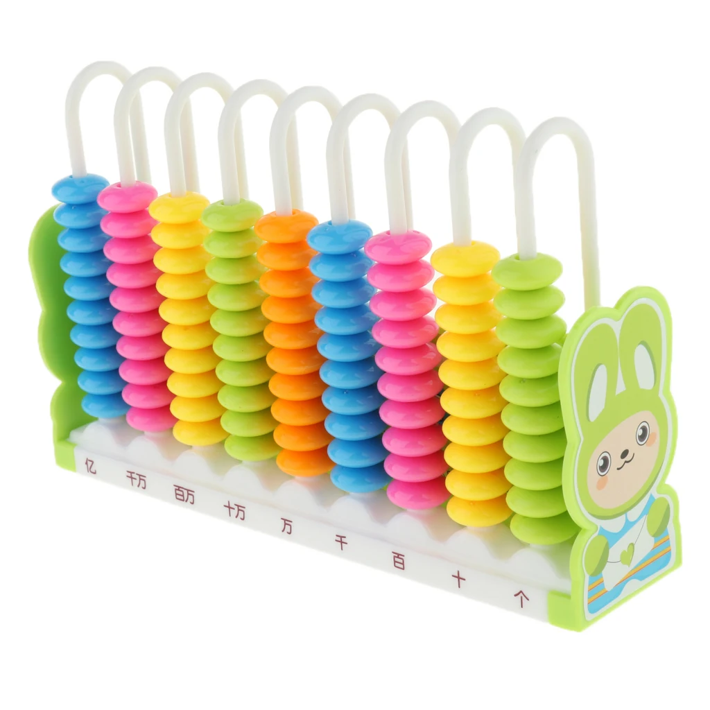 Math Counting Abacus Toy Math Montessori Learning Toy Abacus with 90 Colorful Beads Toys Educational Toy for Kids Toddlers