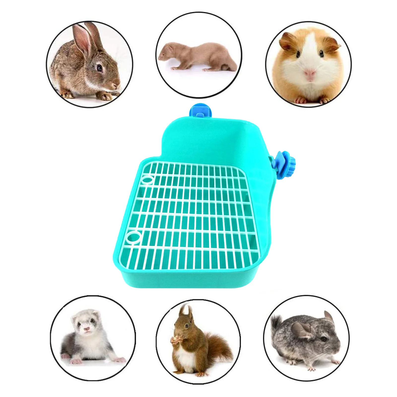 Rabbit Toilet Box Trainer Potty Corner Tray Litter Small Animals Pet Pan For Adult Hamster Guinea Pig Ferret Galesaur Bunny