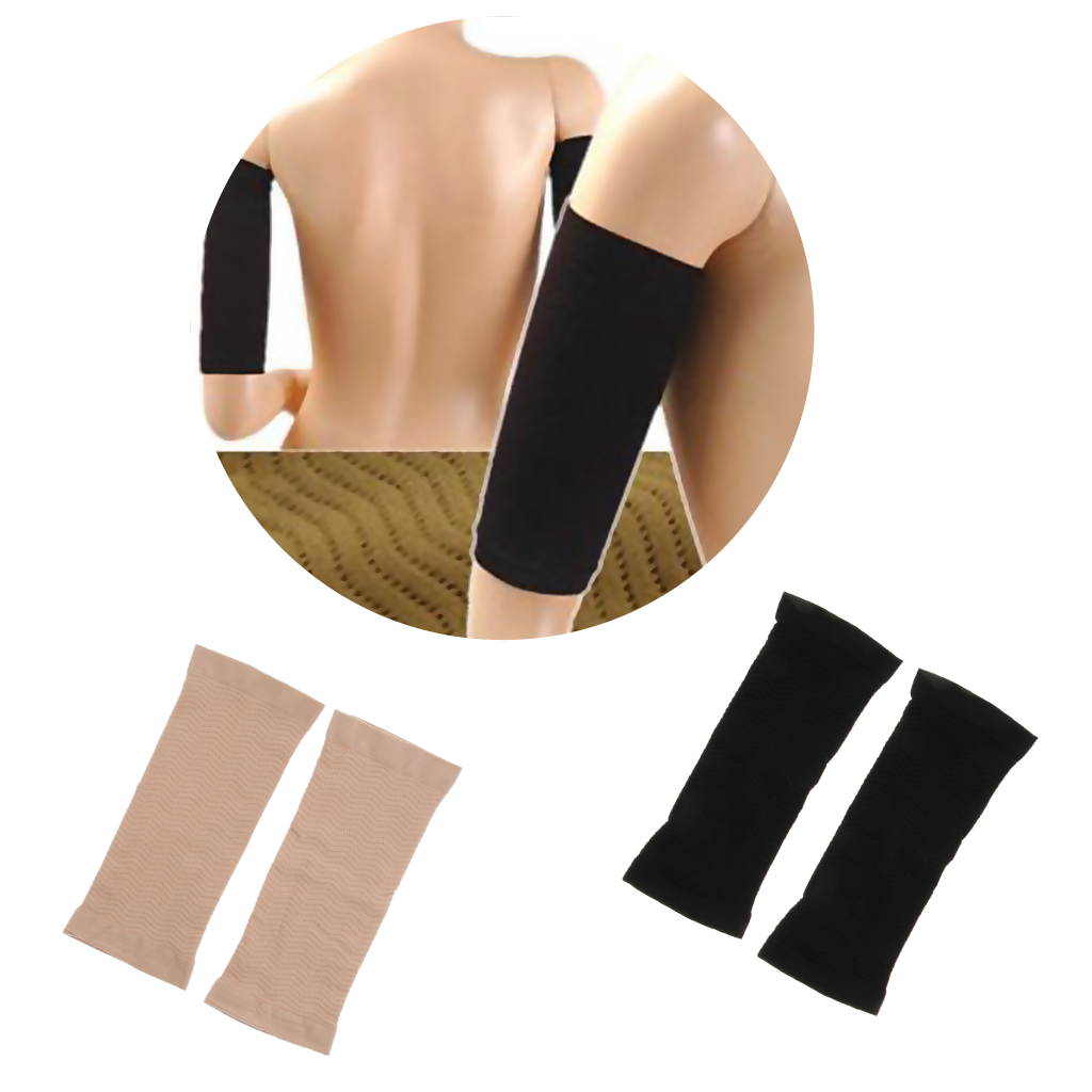 2 Pairs of Arm Shaper Sleeves for Fat Loss, Upper Arm Wrap Bands - Fat Buster