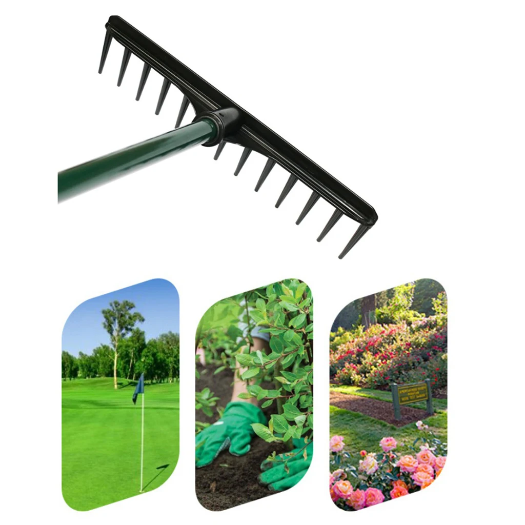 Premium Golf Sand Trap Bunker Grip Rake Head for 22mm Diameter Grips Quiet Garden Leaves Grass Organize Tools