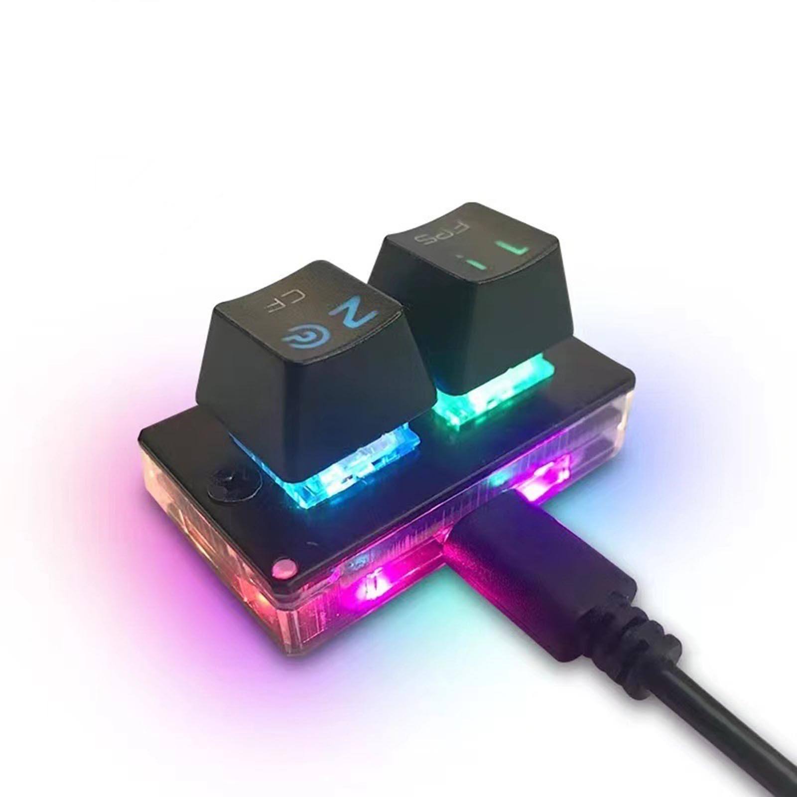 2-Key Keypads ,Mechanical Keyboard Detachable Hot Swap RGB Cool Backlit OSU Gaming Keyboards for PC Laptop