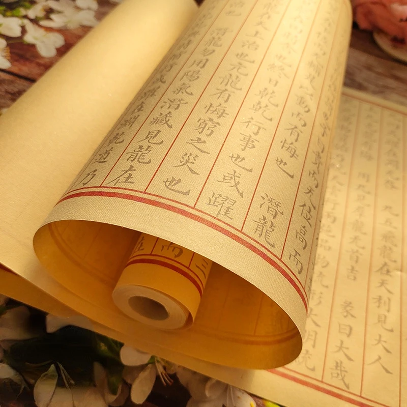 longo 0.35*10m, clássicos chineses yi jing escova cópia