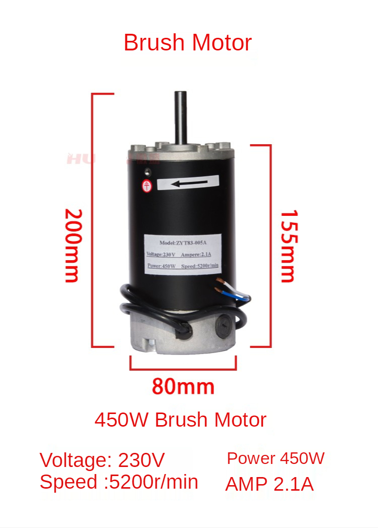 600w & 450w 220v dc escova do