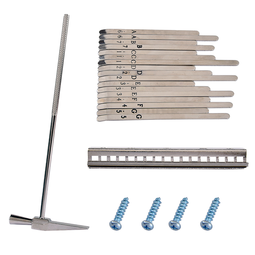 1 Set DIY Thumb Piano Stainless Steel Keys Hardware for 17 Key Kalimba Replacement Parts