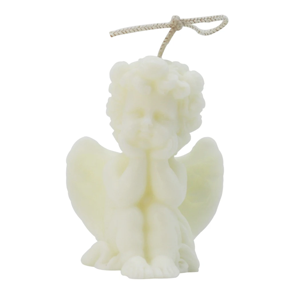 3D Art Angel Candle Statue Ornament Relaxing Scented Cherub Candle Fragrance Candle Home Living Room Bedroom Decor