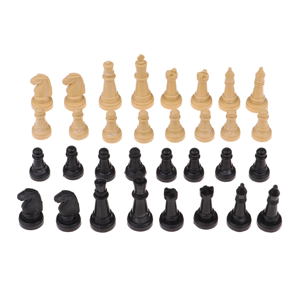 32/Set Tradtional Plastic Tournament Chess Accessories Pieces Chessmen Set