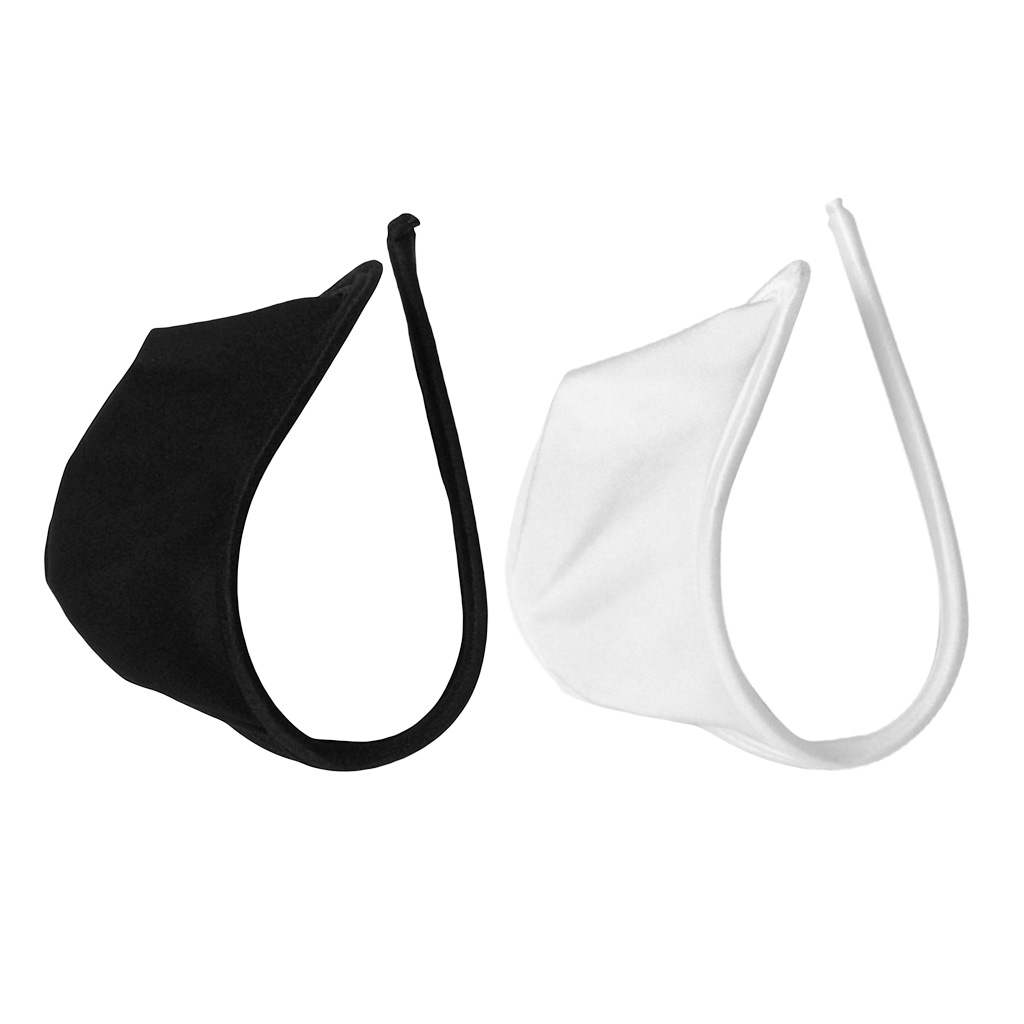 Pack of 2  Men's Stretchy C String Thong Invisible Underwear White Black