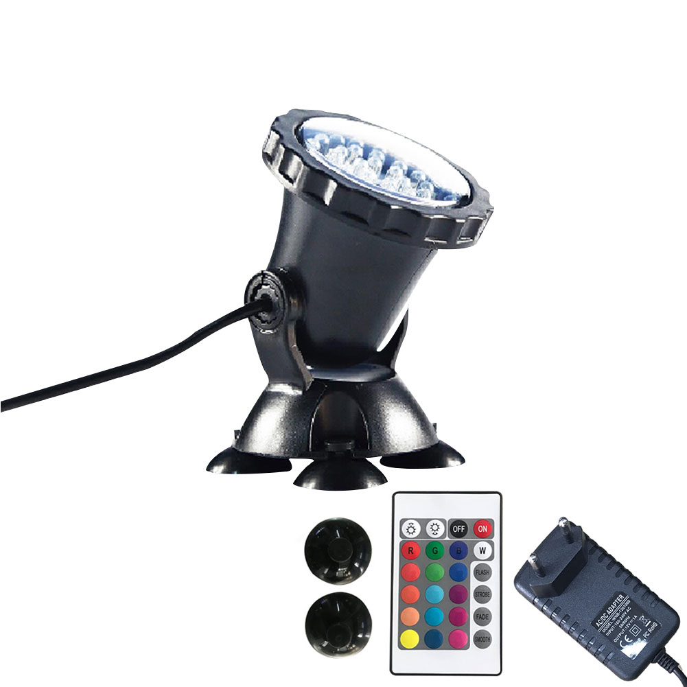 Remoto ao ar Tanque de Peixes à Prova Cor em Mudança Controle Livre Pátio Jardim Subaquática Holofotes Submersível Rgb Piscina Dwaterproof Água 21 Luzes e Iluminação
