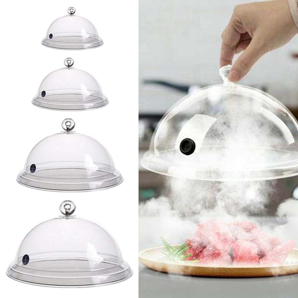 Portable Hand-held Transparent Smoking Gun Cloche Lid Dome Food Cover Grill