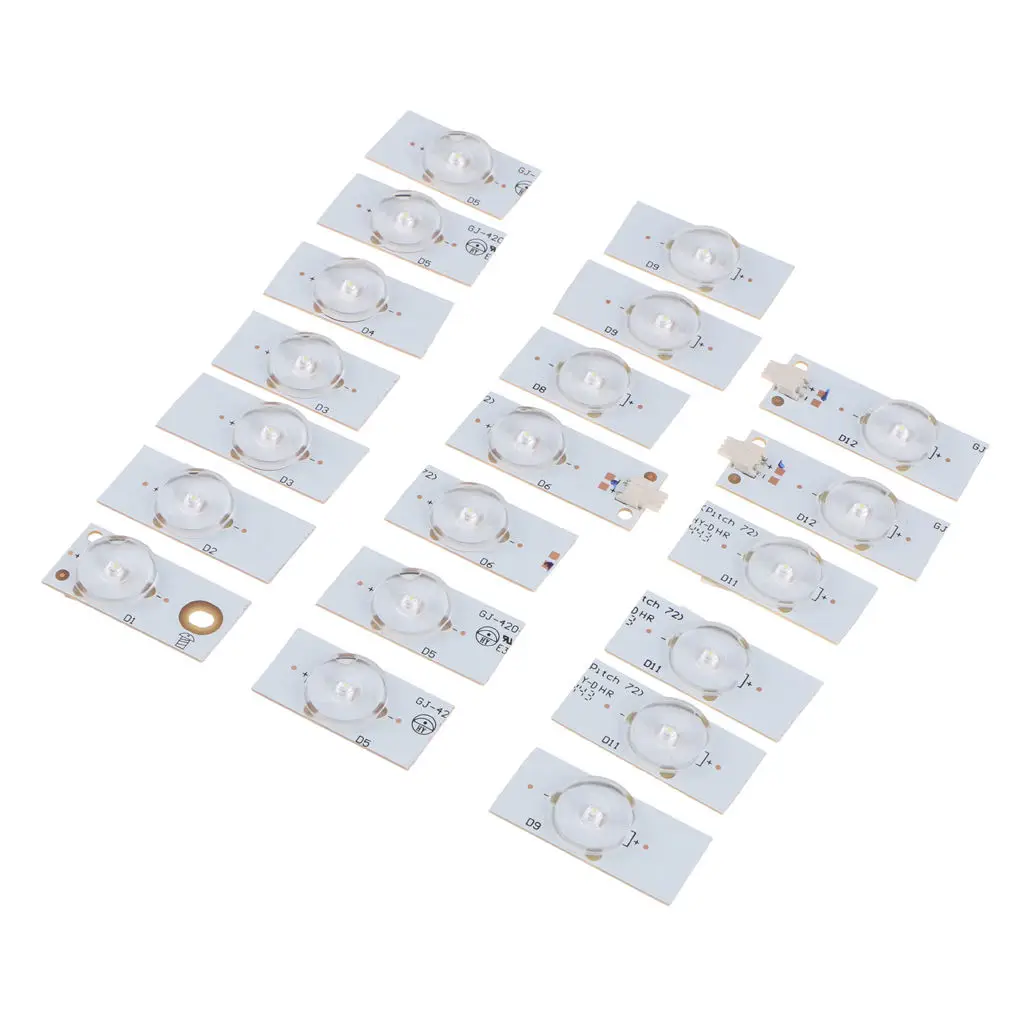 dolity 20Pcs 6V SMD Lamp Beads with Optical Lens Fliter for 32-65 inch LED TV Repair
