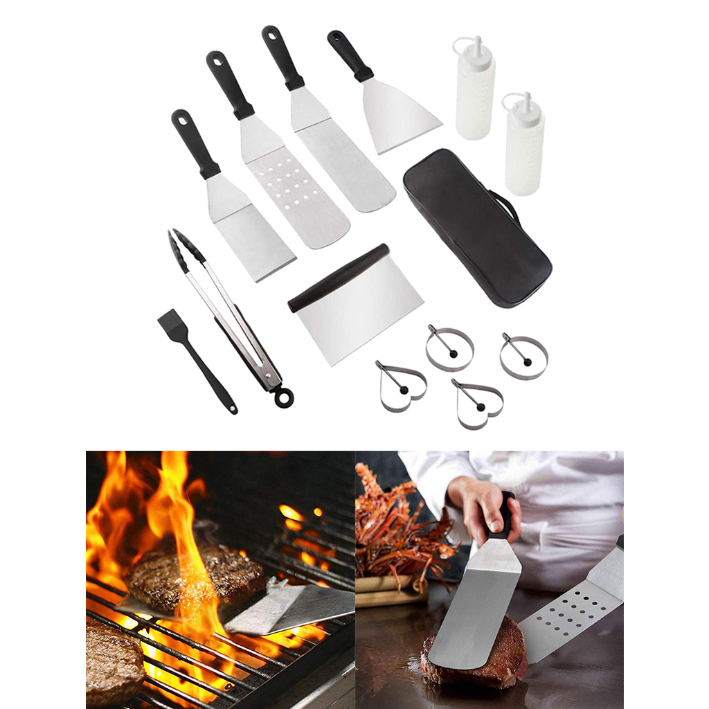 14pcs Griddle Accessories Set Grilling Tool Kit for Kitchen BBQ Teppanyaki